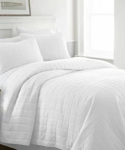 Ienjoy Home Becky Cameron Premium Ultra Soft Square Pattern Quilted Coverlet Set, White, Kin 5 Ienjoy Home Becky Cameron Premium Ultra Soft Square Pattern Quilted Coverlet Set, White, Kin -Bare Sales Store 2ac1dc880acfd328 4041 w800 h800 b0 p0