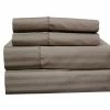 Royal Tradition 650 TC 22" Extra Deep Pocket Stripe Sheet Set, Taupe, King
