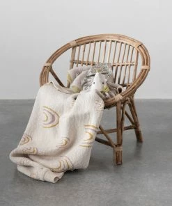 CREATIVE CO-OP Cotton Knit Baby Blanket With Rainbows, Cream -Bare Sales Store 2c91bf2e002d7651 4286 w800 h800 b0 p0