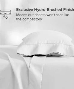 Bare Home 1800 Microfiber Sheet Set, White, Twin -Bare Sales Store 2d31b5a30242266d 3037 w800 h800 b0 p0