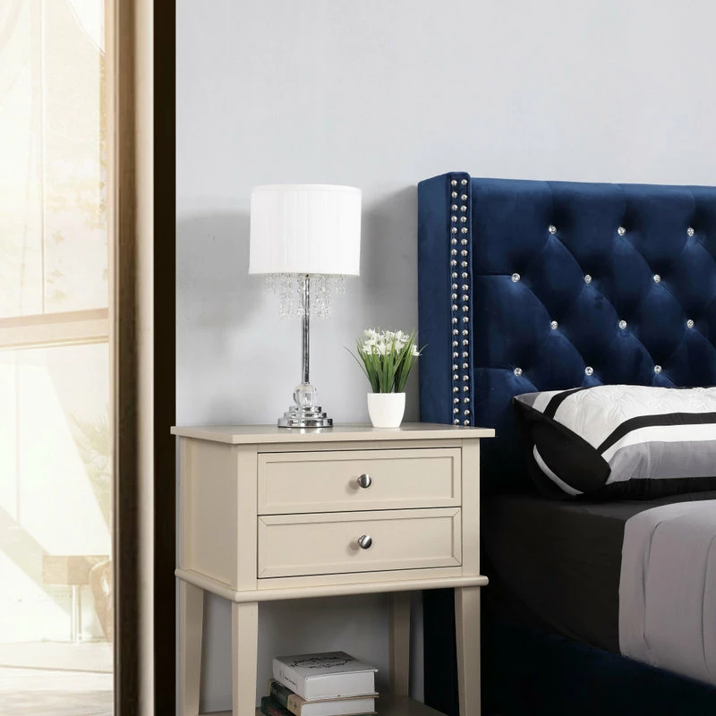 Glory Furniture Newton Two Drawer Nightstand, Beige 2 Glory Furniture Newton Two Drawer Nightstand, Beige - Image 2