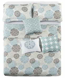 BNF Home Serenta Marina Medallion Quilted 6 Piece Bed Spread Set, Dark Gray / Granite, Ki -Bare Sales Store 2df1bada0216dc9e 5951 w800 h800 b1 p0