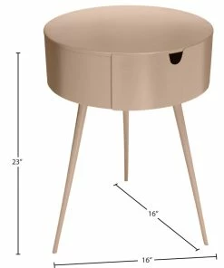 Meridian Furniture Bali Metal Side Table/Nightstand, Pink -Bare Sales Store 2fe10bb20274173d 5579 w800 h800 b1 p0