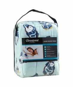 Olliix Beautyrest Heated 60x70" Kids Throw Blanket, Blue Penguins -Bare Sales Store 30d18a7c0143a916 1855 w800 h800 b1 p0