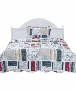 Patch Magic Mind The Gap 3 Piece Set, Full/Twin, 75"X90", 2 Standard Pillow Shams