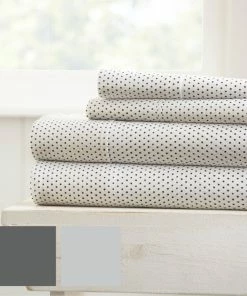 Ienjoy Home Becky Cameron 4 Piece Stippled Pattern Bed Sheet Set, Gray, Queen -Bare Sales Store 33b14b040a56661f 5367 w800 h800 b0 p0