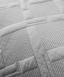Tache Home Fashion Light Grey Silver Diamond Pastel Cotton Bedspread Set, 18 X 18 -Bare Sales Store 35a1570c02d1967e 3032 w800 h800 b0 p0