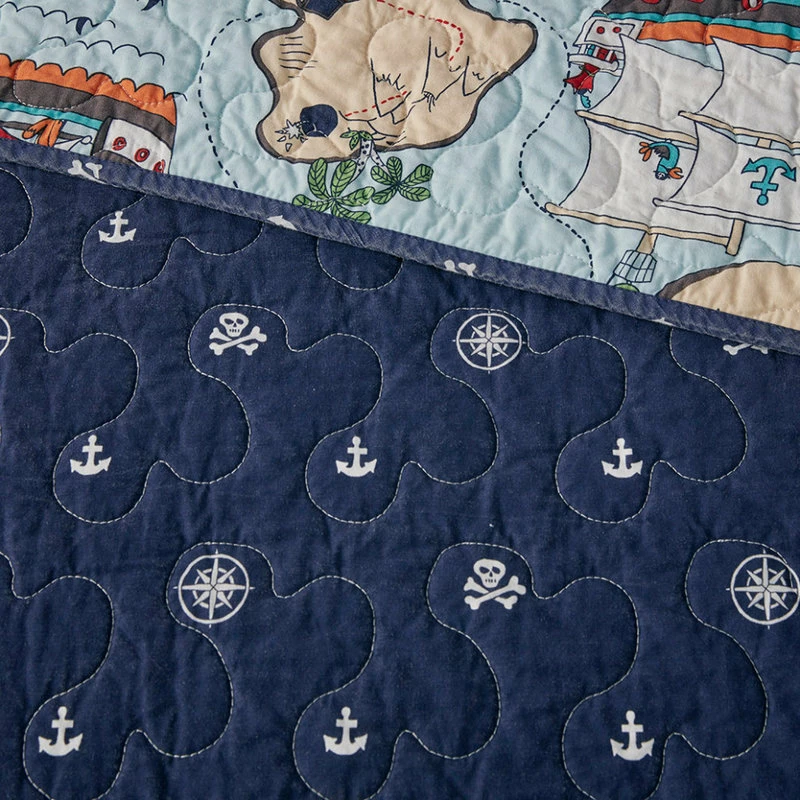 Olliix Kids Pirate Adventure Comforter/Coverlet Set With Dec Pillows, Twin 8 Olliix Kids Pirate Adventure Comforter/Coverlet Set With Dec Pillows, Twin - Image 8