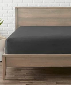 Bare Home Fleece Fitted Bottom Sheet, Grey, King