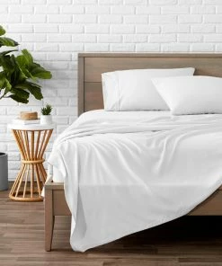 Bare Home Microfiber Flat / Top Sheet, White, Full -Bare Sales Store 3981b64f02a8b715 4379 w800 h800 b0 p0