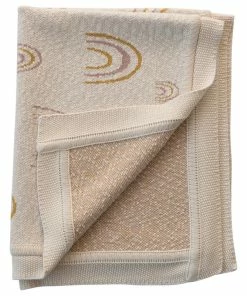 CREATIVE CO-OP Cotton Knit Baby Blanket With Rainbows, Cream -Bare Sales Store 3c61096e002d7649 4286 w800 h800 b1 p0