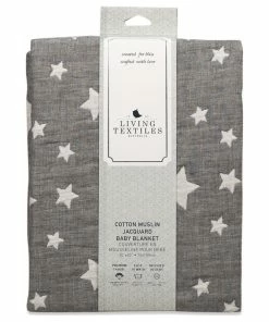 Living Textiles Cotton Muslin Jacquard Blanket, Grey Star -Bare Sales Store 3cb1eb600d5fffd9 4148 w800 h800 b1 p0