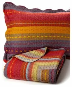 Melange Home Sedona Cotton Quilt Set, Photo, King