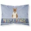The-store Bull Terrier Brindle Welcome Fabric Standard Pillowcase