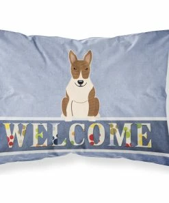 The-store Bull Terrier Brindle Welcome Fabric Standard Pillowcase