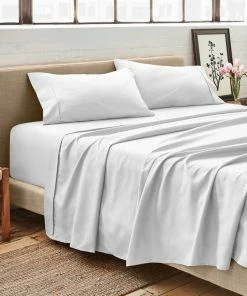 Bare Home 1800 Microfiber Sheet Set, White, Twin