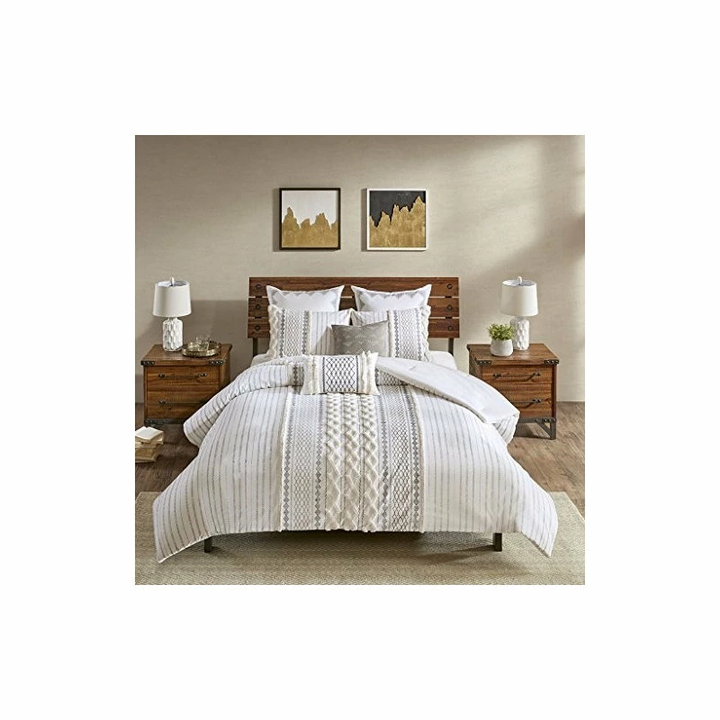 GwG Outlet INK+IVY Cotton Cal King Comforter Mini Set In Ivory Finish II10-995 3 GwG Outlet INK+IVY Cotton Cal King Comforter Mini Set In Ivory Finish II10-995 - Image 3
