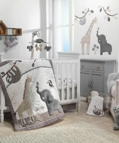 Lambs & Ivy Baby Jungle Gray/White Sherpa Sloth Baby Blanket -Bare Sales Store 3f512ce50e1e3084 5108 w800 h800 b0 p0