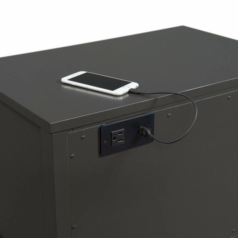 Elements Picket House Furnishings Brody Side Table With Dark Charcoal Finish CTBN150NS 8 Elements Picket House Furnishings Brody Side Table With Dark Charcoal Finish CTBN150NS - Image 8