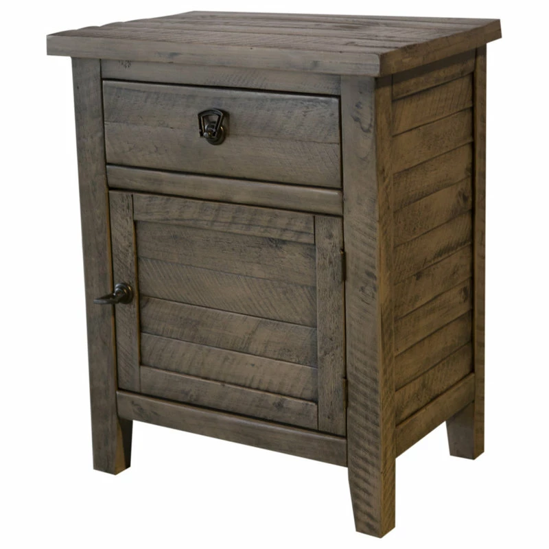 MADE4HOME Montana Cabinet 1 Door 1 Drawer, Grey 2 MADE4HOME Montana Cabinet 1 Door 1 Drawer, Grey - Image 2