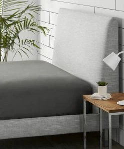 Bare Home Flannel Fitted Bottom Sheet, Gray, Queen, Set Of 2 -Bare Sales Store 4131b13b03068eb7 4500 w800 h800 b0 p0
