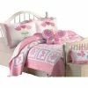 Cozy Line Home Fashions Butterfly Flower 100%Cotton Twin-Size Quilt Set
