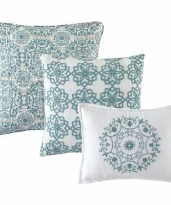 BNF Home Serenta Marina Medallion Quilted 6 Piece Bed Spread Set, Dark Gray / Granite, Ki -Bare Sales Store 430180040216dc90 5951 w800 h800 b1 p0