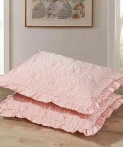 BNF Home Matte Satin Ruffle 4 Piece Bed Spread Set, Pink, Queen -Bare Sales Store 43d15a3002fa0fac 5575 w800 h800 b0 p0