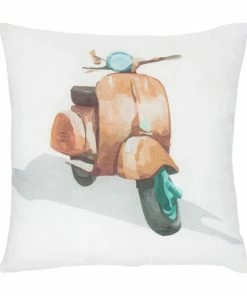 Lincove Motorbike Print Square Pillow
