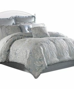 Five Queens Court Faith Queen Comforter Set, King, French Blue