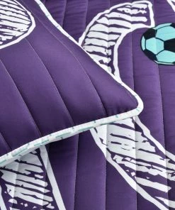 Lush Décor Girls Soccer Kick Quilt Set, Purple, Full/Queen, 5 Piece -Bare Sales Store 4511357d0f60cb4b 9597 w800 h800 b0 p0
