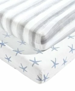 Lush Decor Baby Seaside Starfish Organic Cotton Fitted Crib Sheet Blue 2Pk 28x52x9 19 Lush Decor Baby Seaside Starfish Organic Cotton Fitted Crib Sheet Blue 2Pk 28x52x9 -Bare Sales Store 4561bb5700be3851 8035 w800 h800 b0 p0