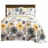Lush Décor Leah Quilt Yellow/ Gray 3Pc Set King