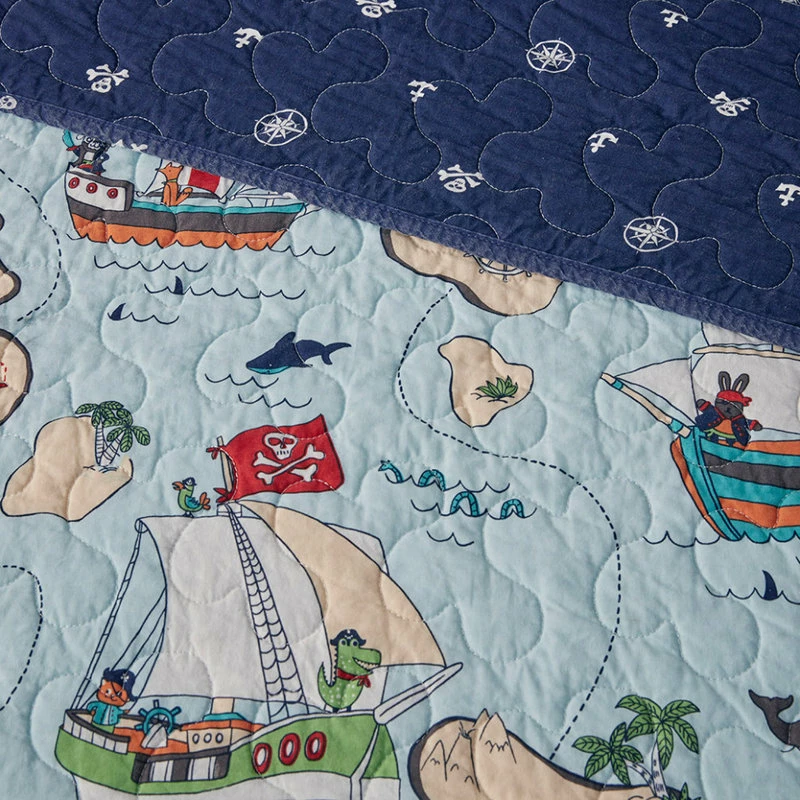 Olliix Kids Pirate Adventure Comforter/Coverlet Set With Dec Pillows, Twin 7 Olliix Kids Pirate Adventure Comforter/Coverlet Set With Dec Pillows, Twin - Image 7