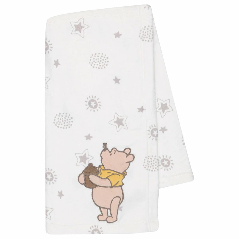 Lambs & Ivy Disney Baby WINNIE THE POOH Cream Fleece Appliqued Baby Blanket 4 Lambs & Ivy Disney Baby WINNIE THE POOH Cream Fleece Appliqued Baby Blanket - Image 4