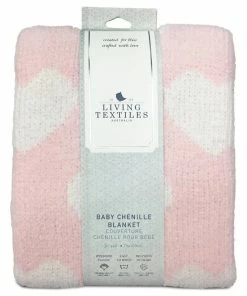 Living Textiles Chenille Baby Blanket, Pink Hearts -Bare Sales Store 4e9151aa0d600034 7771 w800 h800 b1 p0
