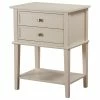 Glory Furniture Newton Two Drawer Nightstand, Beige