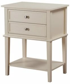 Glory Furniture Newton Two Drawer Nightstand, Beige