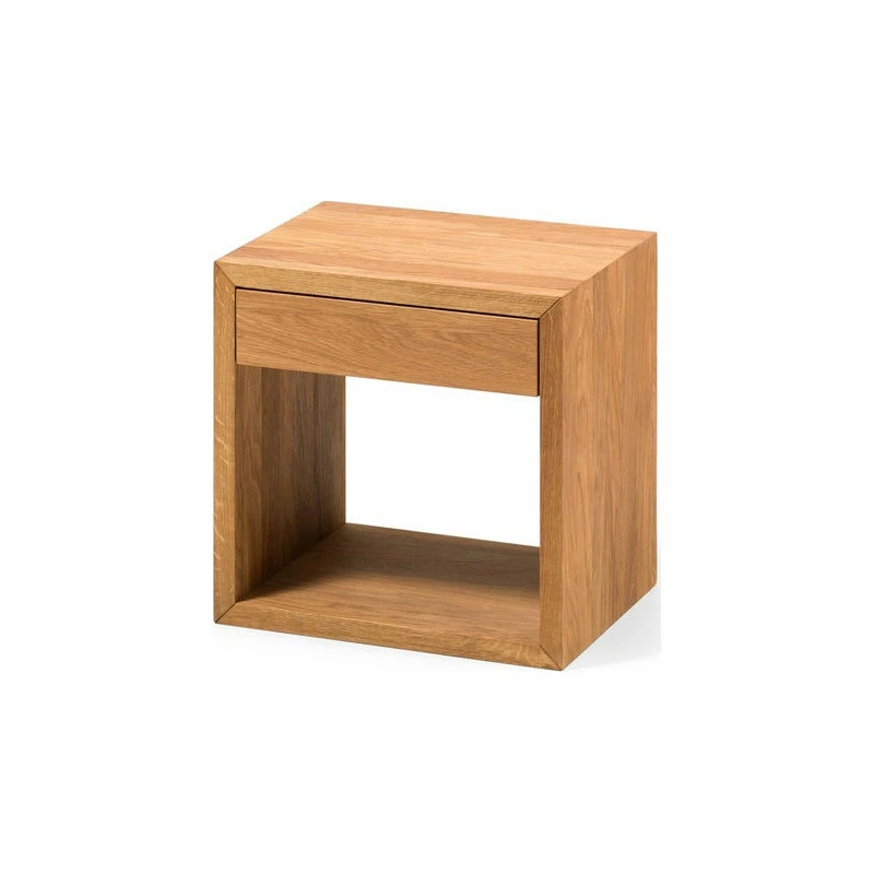 Woodek Design Floating Nightstand Cubic Hugo With Drawer, Premium Oak Wood 2 Woodek Design Floating Nightstand Cubic Hugo With Drawer, Premium Oak Wood - Image 2