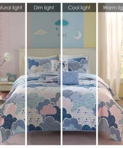 Olliix Kids Cotton Comforter/Duvet Cover/Coverlet Set, Blue, Twin, Coverlet -Bare Sales Store 52a1bf430368a793 3404 w800 h800 b1 p0