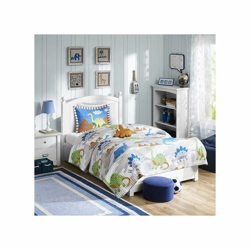 Olliix Mi Zone Kids Little Foot Jurassic Dinosaur Coverlet Set, Antimicrobial 2 Olliix Mi Zone Kids Little Foot Jurassic Dinosaur Coverlet Set, Antimicrobial - Image 2