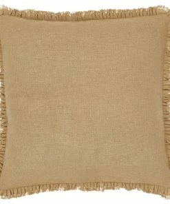 VHC Brand Burlap Natural 26" X 26" Euro Sham 18323