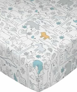 Lolli Living Crib Fitted Sheet, Safari