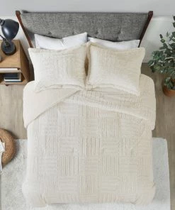 Olliix Madison Park Checkboard Brushed Long Fur Comforter Mini Set, Ivory, Full/Queen 10 Olliix Madison Park Checkboard Brushed Long Fur Comforter Mini Set, Ivory, Full/Queen -Bare Sales Store 55e15f4b0fa8a3b9 1462 w800 h800 b0 p0