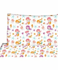 Safdie & Co. 4-Piece Juvenile Mermaids Premium Double Sheet Set In Multi-Color