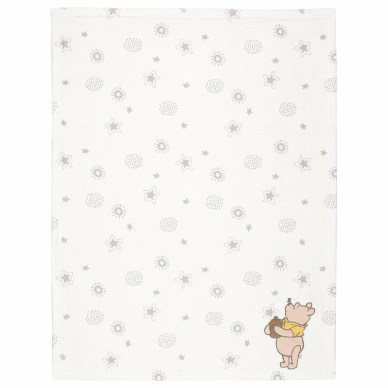 Lambs & Ivy Disney Baby WINNIE THE POOH Cream Fleece Appliqued Baby Blanket 2 Lambs & Ivy Disney Baby WINNIE THE POOH Cream Fleece Appliqued Baby Blanket - Image 2