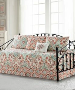 BNF Home Bennington Damask 6 Piece Daybed Set, Coral, 75"x39" -Bare Sales Store 5811bbf90e45877a 7427 w800 h800 b0 p0