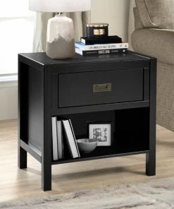 Walker Edison 1-Drawer Classic Solid Wood Nightstand, Black 8 Walker Edison 1-Drawer Classic Solid Wood Nightstand, Black -Bare Sales Store 58b15fb10dfa4a29 4659 w800 h800 b0 p0