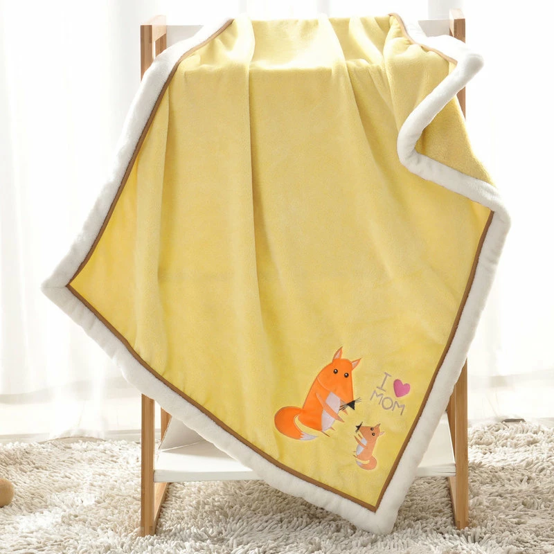 BNF Home Fox Flannel Baby Blanket 2 BNF Home Fox Flannel Baby Blanket - Image 2