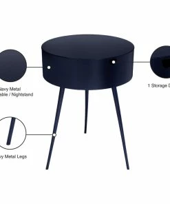 Meridian Furniture Bali Metal Side Table/Nightstand, Navy -Bare Sales Store 5961db04027414b0 5031 w800 h800 b1 p0